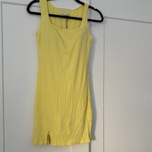 Popilush Mini Yellow Tank Dress